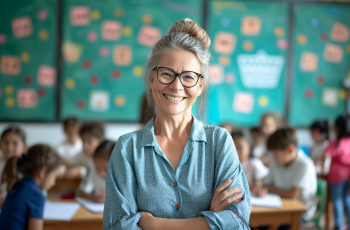 Lächelnde Lehrerin